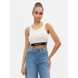 REPLAY Replay Felső W3782C.000.23687P Ekru Slim Fit