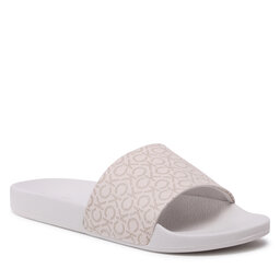 Calvin Klein Sandaler och Slip-ons Calvin Klein Pool Slide - Mono HW0HW01528 Dk Ecru/Silver Mink Mono 0F7