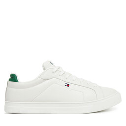 Tommy Hilfiger Laisvalaikio batai Tommy Hilfiger Icon Court Pinperf Lth FM0FM05483 Balta