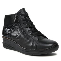 Rieker Mokasíny Rieker 48710-00 Schwarz / Granit / Schwarz / Schwarz 00