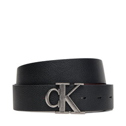 Calvin Klein Pánsky opasok Calvin Klein Monogram Buckle 35Mm Adj/Rev LV04D7017G Čierna
