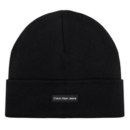 Calvin Klein Jeans Cepure Calvin Klein Jeans Inst Patch Beanie K60K612322 Melns