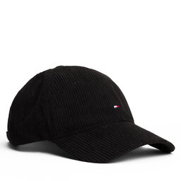 Tommy Hilfiger Cap Tommy Hilfiger Th Flag 6 Panel Cord Cap AM0AM13583 Schwarz