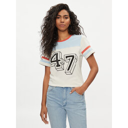 Wrangler Wrangler Camiseta Yoke 112350188 Écru Slim Fit