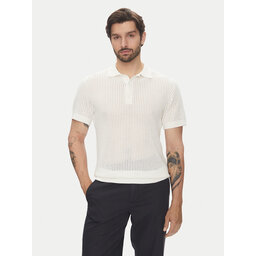 Lindbergh Lindbergh Polo marškinėliai 30-804126 Écru Relaxed Fit