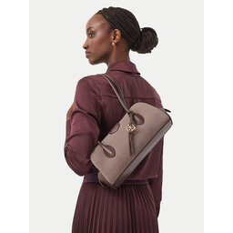 Calvin Klein Handtasche Calvin Klein Emblem Trio Suede Shoulder Bag LV04F3888G Beige