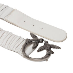 

Жіночий ремінь Pinko PINKO-Love Ruffle 1 H4 Belt Avorio Z140, Білий