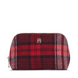 Tommy Hilfiger Kosmetyczka Tommy Hilfiger Washbag Check AW0AW158570GZ Czerwony