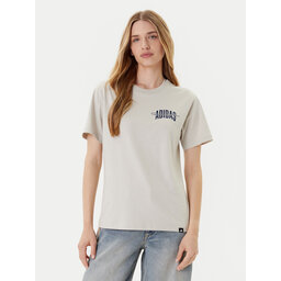 adidas adidas Футболка Collegiate Graphic JM4348 Бежевий Regular Fit