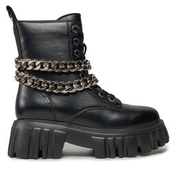 Buffalo Botine Buffalo Lion Lace Up T-Chain 1622367 Negru