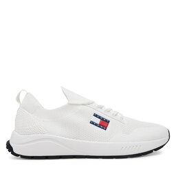 Tommy Jeans Laisvalaikio batai Tommy Jeans Runner Kntitted EM0EM01555 Balta