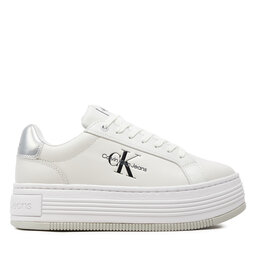 Calvin Klein Jeans Sportcipők Calvin Klein Jeans Bold Platf Low Lace Lth Ml Mtl YW0YW01516 Fehér