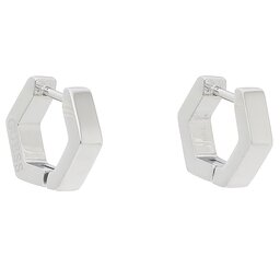 

Сережки Guess Huggie Me JUBE03 133JW RH, Покриття срібним родієм