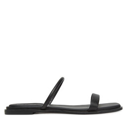 Calvin Klein Klapki Calvin Klein Flat Sandal Squared 2-Bar Lth HW0HW02532 Czarny
