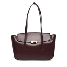 Calvin Klein Handtasche Calvin Klein Hardware Flap Tote Bag LV04F3145G Dunkelrot