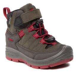 Keen Trekkingschuhe Keen Redwood Mid Wp 1023881 Steel Grey/Red Dahlia