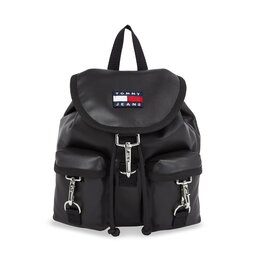 Tommy Jeans Ryggsäck Tommy Jeans Tjw Heritage Flap Backpack AW0AW15435 Black BDS