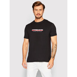 Tommy Hilfiger Tommy Hilfiger Marškinėliai Cn Ss UM0UM02348 Juoda Regular Fit