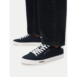 Tommy Hilfiger Sneakers aus Stoff Tommy Hilfiger Vulc Core Rwb Long FM0FM05813 Dunkelblau