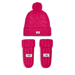 Ugg Набір шапка і рукавички Ugg K Infant Knit Set 22726 Рожевий