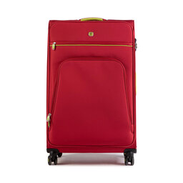 

Велика валіза з тканини Dielle 10/70 Rosso, Червоний