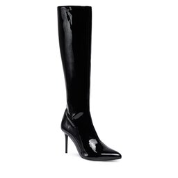 Steve Madden Kozačky Steve Madden Lovable Boot SM11002618 SM11002618-018 Black Patent
