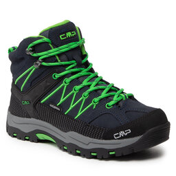 CMP Παπούτσια πεζοπορίας CMP Kids Rigek Mid Trekking Shoe Wp 3Q12944J B.Blue/Gecko K1AK
