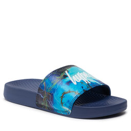 HYPE Sandaler och Slip-ons HYPE Lightning Barbwire Script Sliders ZVLR-706 Blue