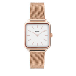 Cluse Zegarek Cluse La Tétragone CW0101207001 Rose Gold Mesh/White