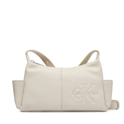 Calvin Klein Handtasche Calvin Klein Pockets Monologo Crossbody LV04F3687G Creme