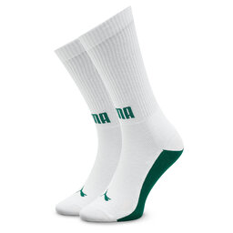 

Набір 2 пар високих чоловічих шкарпеток Puma Men Front Logo Crew 2P 938010 Green / White 04, Білий