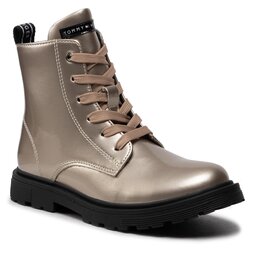 Tommy Hilfiger Ορειβατικά παπούτσια Tommy Hilfiger Lace-Up Bootie Platinum T1A5-32373-1483 S Platinum 514