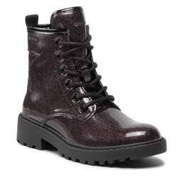Geox Schnürstiefeletten Geox J Casey G.G J9420G 000KC C1014 S Dk Silver