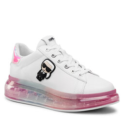 KARL LAGERFELD Sneakersy KARL LAGERFELD KL62689 White Lthr W/Iridescent