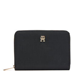 Tommy Hilfiger Μικρό Πορτοφόλι Γυναικείο Tommy Hilfiger Th Icon Med Za Nylon AW0AW17741 Μαύρο