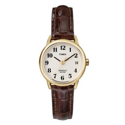 Timex Часовник Timex Easy Reader T20071 Brown/Gold