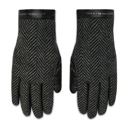 Tommy Hilfiger Γάντια Ανδρικά Tommy Hilfiger Textile Mix Leather Gloves AM0AM07883 BDS
