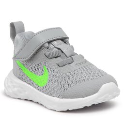 Nike Обувки Nike Revolution 6 Nn (Tdv) DD1094 009 Lt Smoke Grey/Green Strike