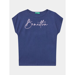 United Colors Of Benetton United Colors Of Benetton Póló 3I1XC10C0 Sötétkék Regular Fit