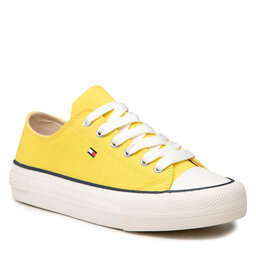 Tommy Hilfiger Кецове Tommy Hilfiger Low Cut Lace-Up Sneaker T3A4-32118-0890 S Yellow 200