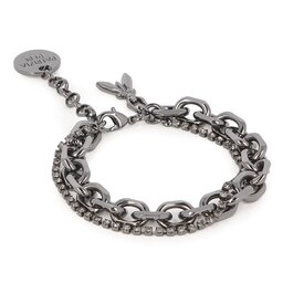 Patrizia Pepe Гривна Patrizia Pepe 8JA023/M003-J3O4 Rutenio/Black Diamon
