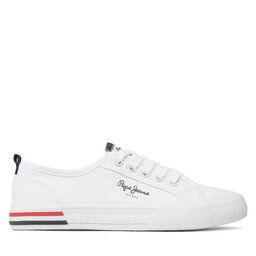 Pepe Jeans Sneakers aus Stoff Pepe Jeans Brady Basic Boy PBS30549 Weiß