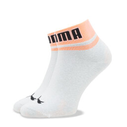 

Набір з 2 пар високих шкарпеток unisex Puma Unisex New Heritage Quarter 2P 938021 White / Flame Orange 01, Білий