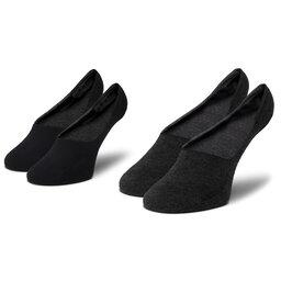 Levi's® Súprava 2 párov krátkych ponožiek unisex Levi's® 37157-0187 Anthracite Melange/Black