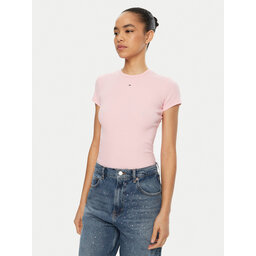 Tommy Jeans Tommy Jeans T-Shirt Essential DW0DW17383 Rosa Slim Fit