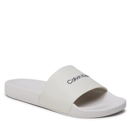 Calvin Klein Pantoletten Calvin Klein Pool Slide Rubber HM0HM00455 Feather Gray ABY