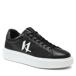 KARL LAGERFELD Sneakersy KARL LAGERFELD KL52215 Black Lthr w/White