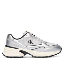 Calvin Klein Sneakers Calvin Klein Hike Runner Laceup Mesh Mix Met YM0YM01402 Argento