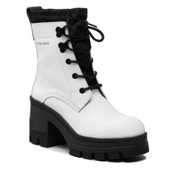 Calvin Klein Jeans Bottines Calvin Klein Jeans Chunky Heeled Boot Laceup YW0YW00729 Bright White YAF