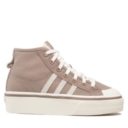 

Взуття adidas Nizza Platform Mid W HQ6237 Chabrn/Owhite/Goldmt, Коричневий